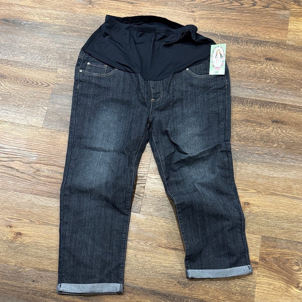 Oh! Mamma Dark Blue Maternity Jeans